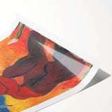 Vivid Realism Art Print - Village Girl in Red by Zolo Palugyay - Colorful Portrait