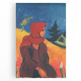 Vivid Realism Art Print - Village Girl in Red by Zolo Palugyay - Colorful Portrait