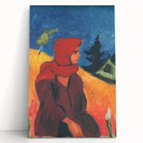 Vivid Realism Art Print - Village Girl in Red by Zolo Palugyay - Colorful Portrait