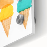 Pastel Ice Cream Girls Room Wall Art - Playful Nursery Art Print