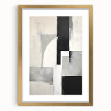 Contemporary Dining Art Pieces - Geometric Black & White Print