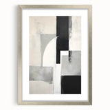 Contemporary Dining Art Pieces - Geometric Black & White Print