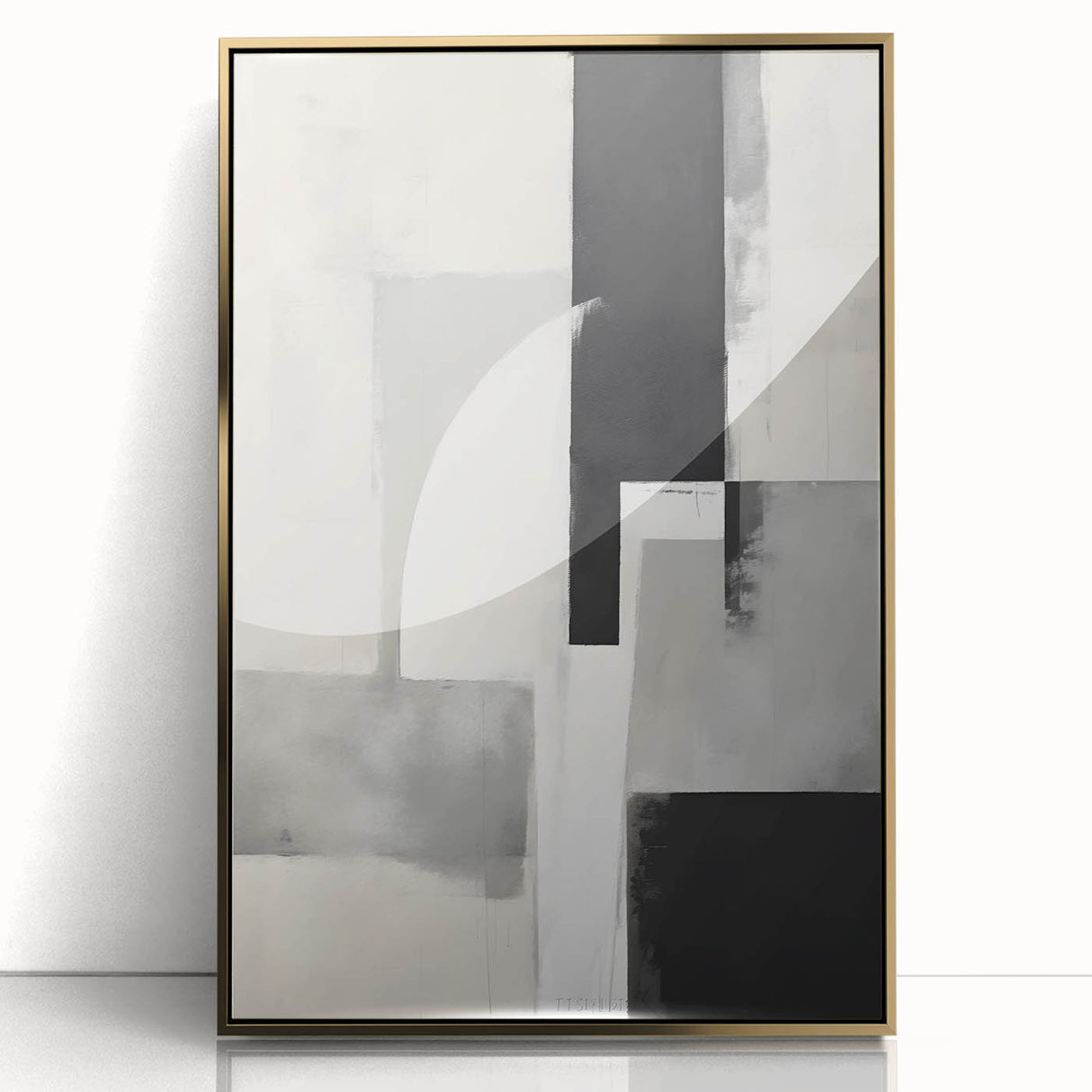 Contemporary Dining Art Pieces - Geometric Black & White Print