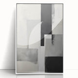 Contemporary Dining Art Pieces - Geometric Black & White Print