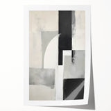 Contemporary Dining Art Pieces - Geometric Black & White Print