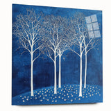 Abstract floral acrylic glass artwork showcasing vibrant colors and intricate designs, viewed from the side, emphasizing its modern aesthetic and sleek finish. Perfect for contemporary home decor.