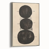 Framed minimalist abstract wall art featuring a sleek silver frame and subtle earthy tones, displayed from a side view to highlight its elegant design and texture.