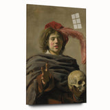 Baroque Allegorical Portrait Wall Art – Reflection on Mortality