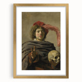 Baroque Allegorical Portrait Wall Art – Reflection on Mortality