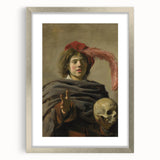 Baroque Allegorical Portrait Wall Art – Reflection on Mortality