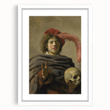Baroque Allegorical Portrait Wall Art – Reflection on Mortality