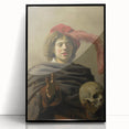 Baroque Allegorical Portrait Wall Art – Reflection on Mortality