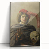 Baroque Allegorical Portrait Wall Art – Reflection on Mortality