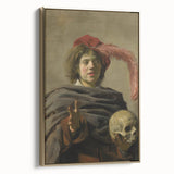 Baroque Allegorical Portrait Wall Art – Reflection on Mortality
