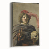 Baroque Allegorical Portrait Wall Art – Reflection on Mortality