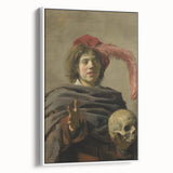 Baroque Allegorical Portrait Wall Art – Reflection on Mortality