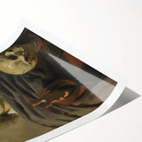 Baroque Allegorical Portrait Wall Art – Reflection on Mortality