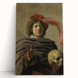 Baroque Allegorical Portrait Wall Art – Reflection on Mortality