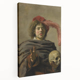 Baroque Allegorical Portrait Wall Art – Reflection on Mortality
