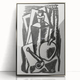 Abstract Expressionism: Still Life with Apple, Pipe, and Bottle Artwork