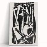 Abstract Expressionism: Still Life with Apple, Pipe, and Bottle Artwork