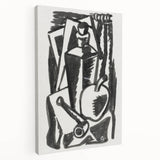 Abstract Expressionism: Still Life with Apple, Pipe, and Bottle Artwork