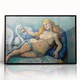 Impressionist Leda and the Swan Wall Art - Cézanne’s Mythical Scene Print