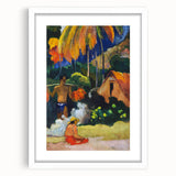Tropical Tranquility: Modern Wall Art Inspired by Gauguin's Tahiti Scene