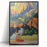 Tropical Tranquility: Modern Wall Art Inspired by Gauguin's Tahiti Scene