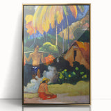 Tropical Tranquility: Modern Wall Art Inspired by Gauguin's Tahiti Scene