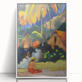 Tropical Tranquility: Modern Wall Art Inspired by Gauguin's Tahiti Scene