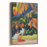 Tropical Tranquility: Modern Wall Art Inspired by Gauguin's Tahiti Scene