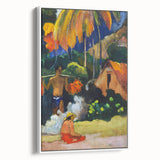 Tropical Tranquility: Modern Wall Art Inspired by Gauguin's Tahiti Scene