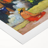 Tropical Tranquility: Modern Wall Art Inspired by Gauguin's Tahiti Scene
