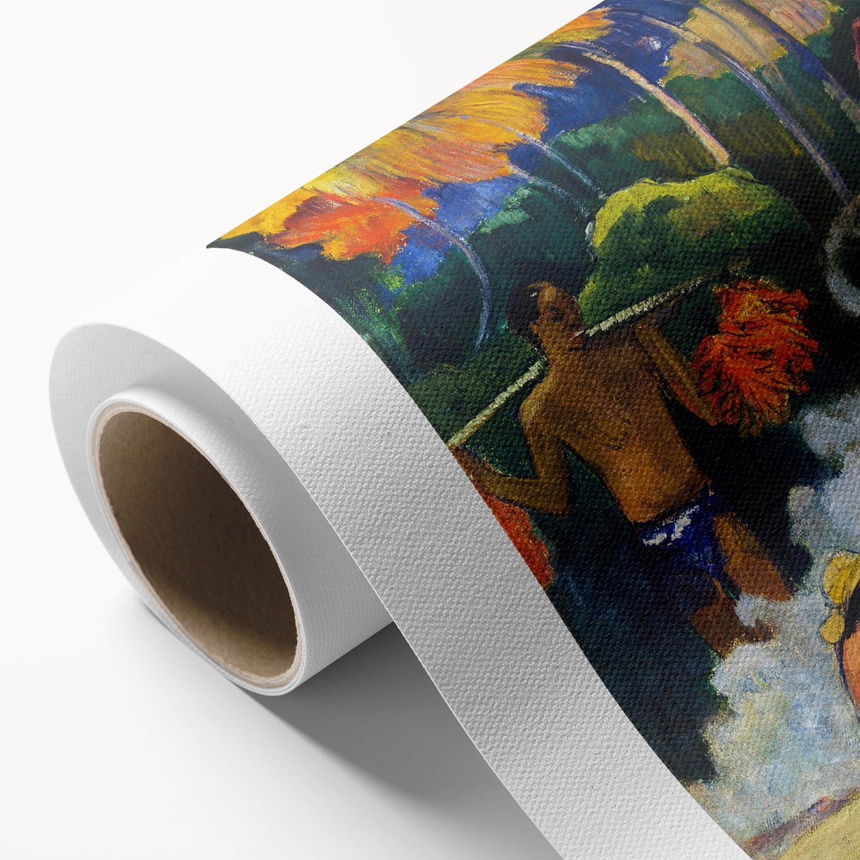 Tropical Tranquility: Modern Wall Art Inspired by Gauguin's Tahiti Scene