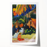 Tropical Tranquility: Modern Wall Art Inspired by Gauguin's Tahiti Scene