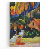 Tropical Tranquility: Modern Wall Art Inspired by Gauguin's Tahiti Scene