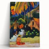 Tropical Tranquility: Modern Wall Art Inspired by Gauguin's Tahiti Scene