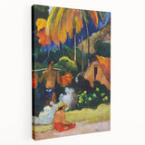 Tropical Tranquility: Modern Wall Art Inspired by Gauguin's Tahiti Scene