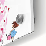 Whimsical Heart Garden Girls Room Wall Art - Nursery Art Print