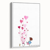 Whimsical Heart Garden Girls Room Wall Art - Nursery Art Print