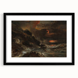 Romanticism Art - A Storm off the Normandy Coast by Eugène Isabey