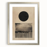 Custom Dining Room Wall Décor - Minimalist Sun & Horizon Art