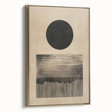 Custom Dining Room Wall Décor - Minimalist Sun & Horizon Art