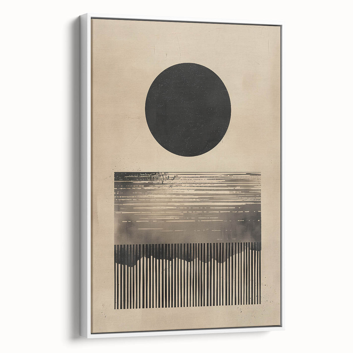 Custom Dining Room Wall Décor - Minimalist Sun & Horizon Art