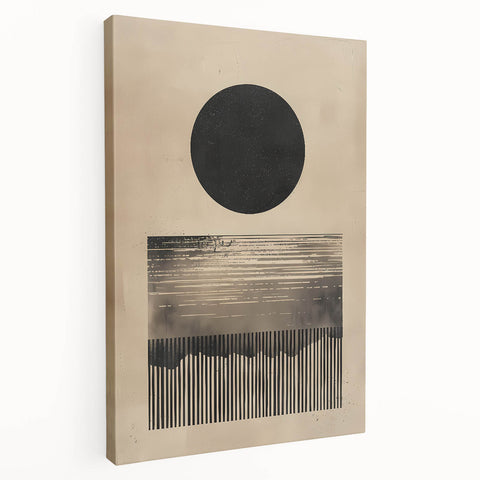 Custom Dining Room Wall Décor - Minimalist Sun & Horizon Art