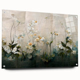 Elegant Floral Living Room Wall Art - Contemporary Canvas Print