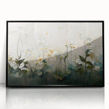 Elegant Floral Living Room Wall Art - Contemporary Canvas Print