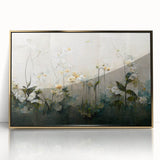 Elegant Floral Living Room Wall Art - Contemporary Canvas Print