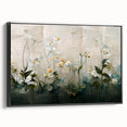 Elegant Floral Living Room Wall Art - Contemporary Canvas Print